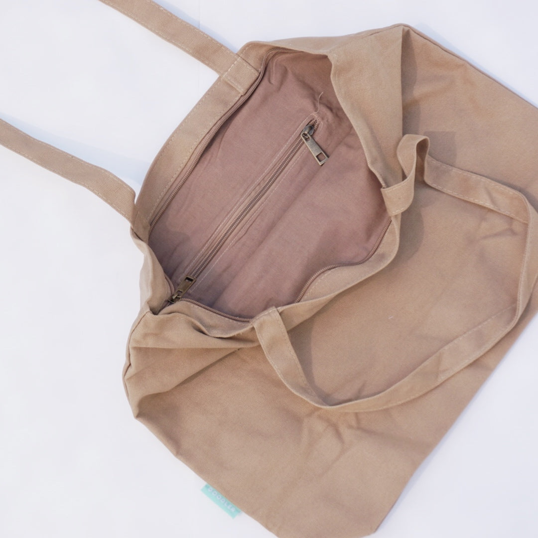 Coffee Intern Pals Canvas Zipped Tote Bag
