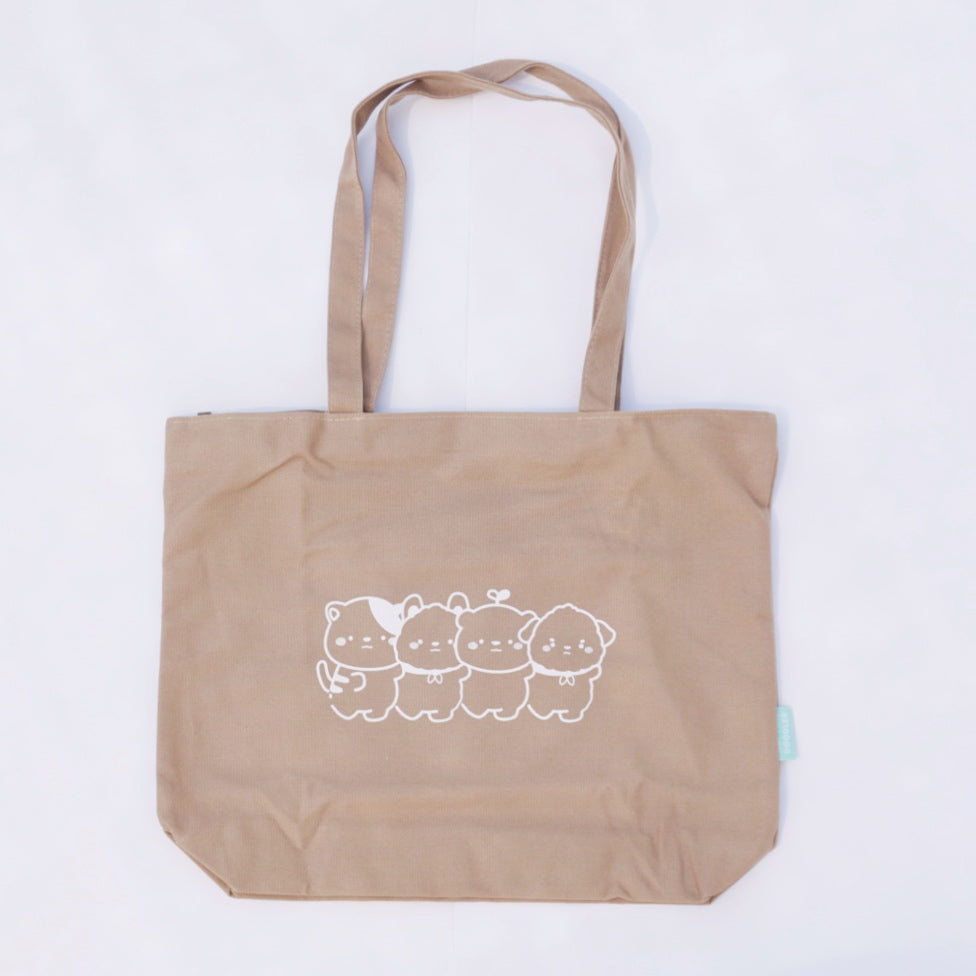 Coffee Intern Pals Canvas Zipped Tote Bag