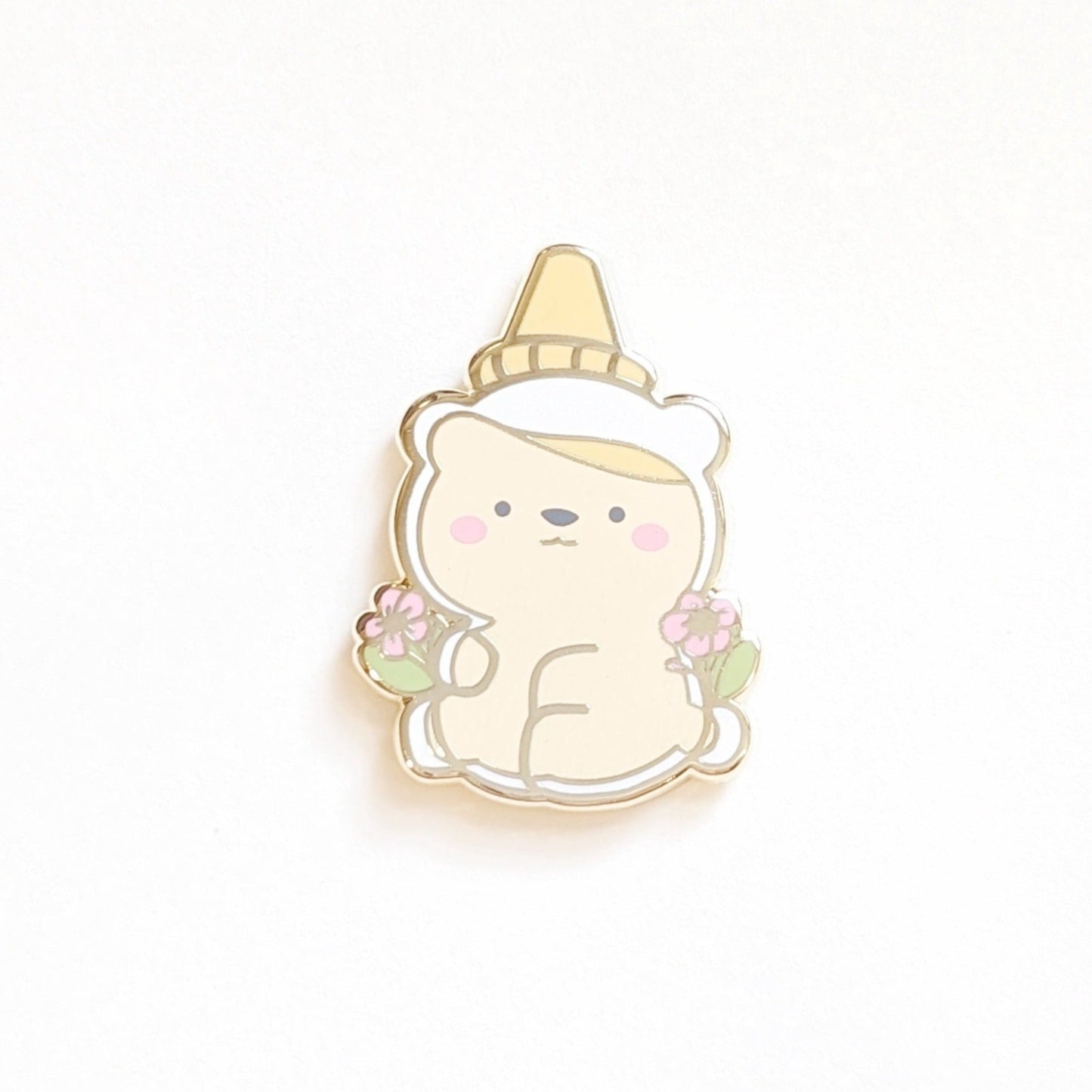 Honey Sprout Bear Enamel Pin