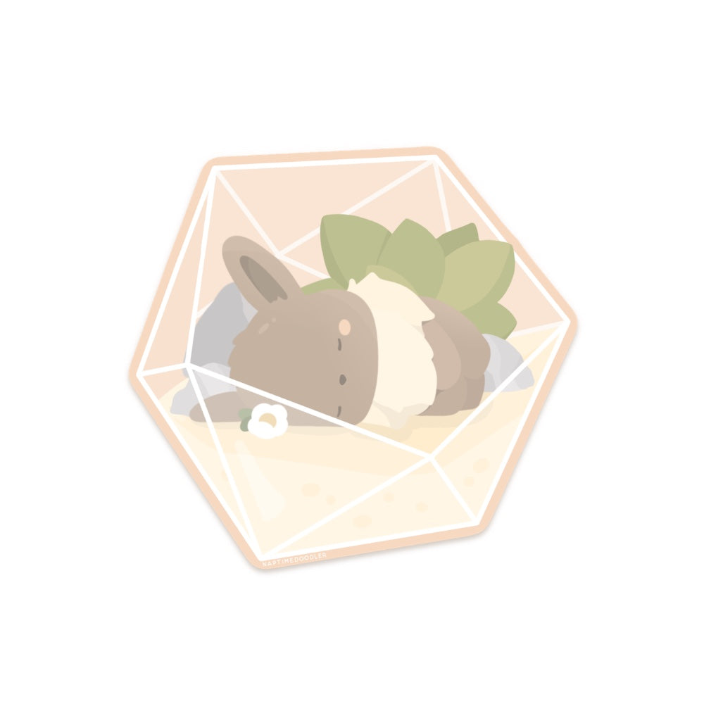 Sleepy Fox Terrarium Sticker