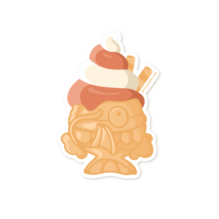 Strawberry Vanilla Taiyaki Sticker