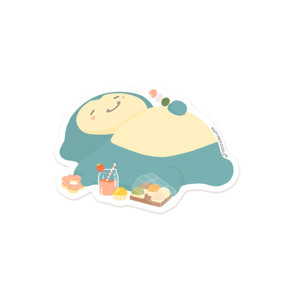Snacking, Sleeping Monster Sticker