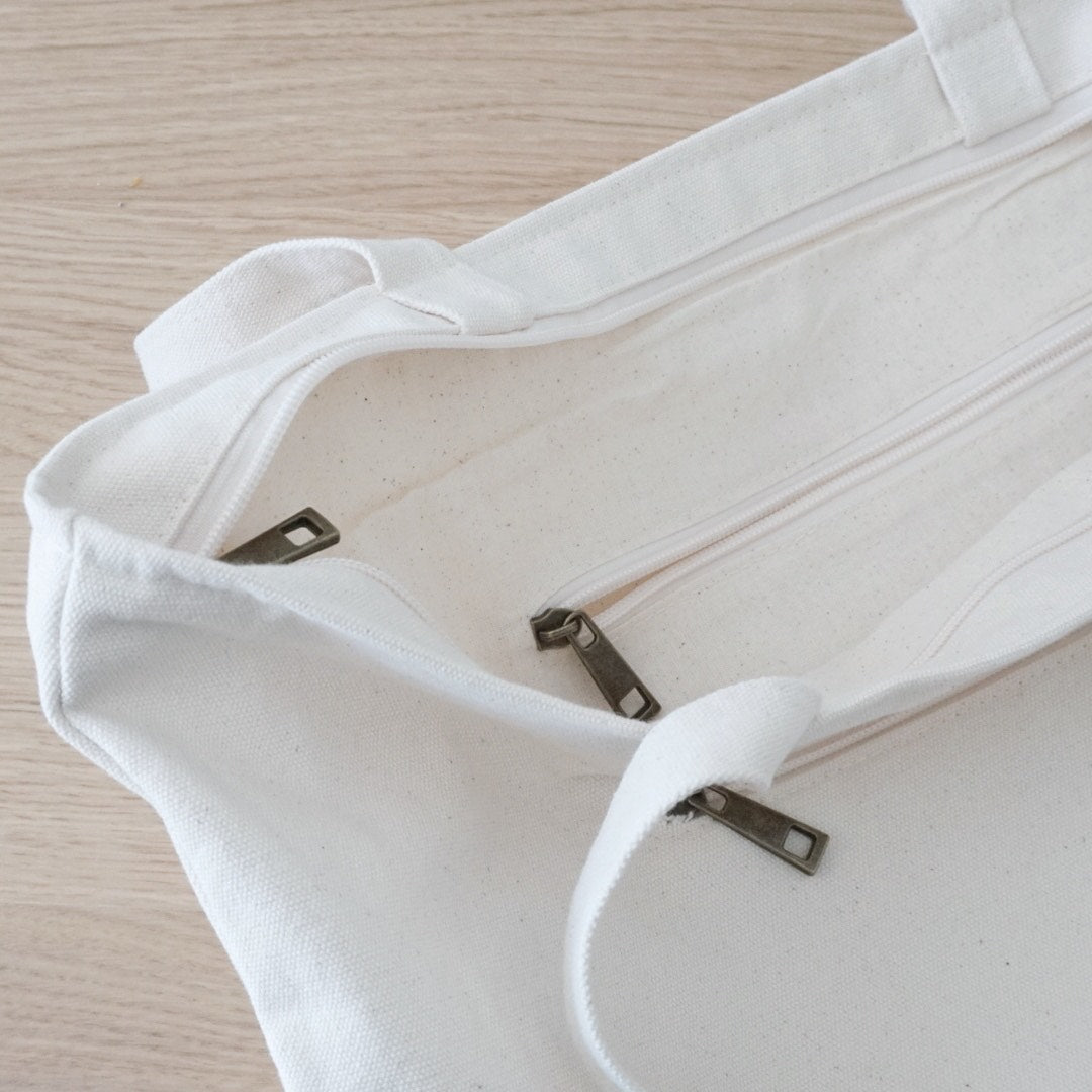 Natural Neighbor Pals Canvas Zipped Tote Bag