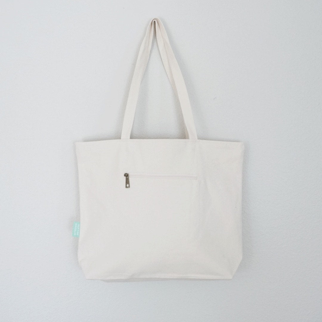 Natural Neighbor Pals Canvas Zipped Tote Bag