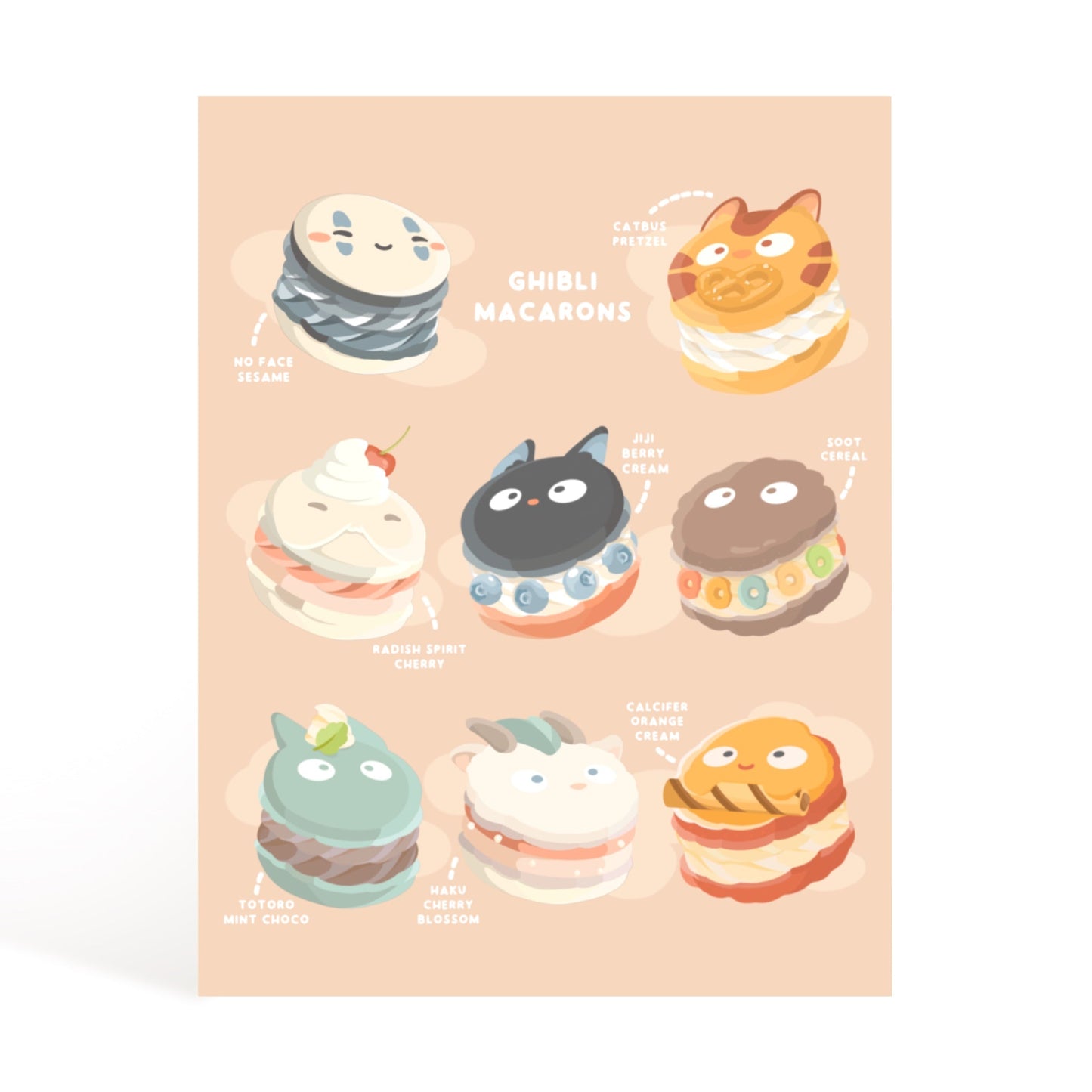 Anime Macaron Art Print (5 x 7)