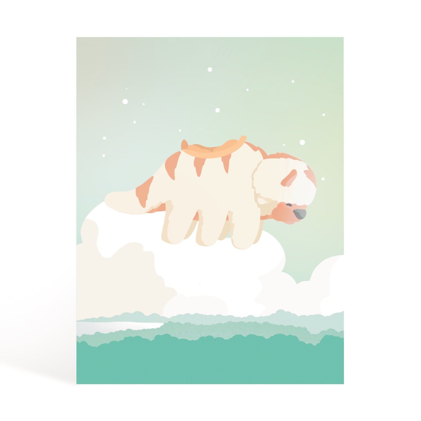Flying Bison Art Print (5 x 7)