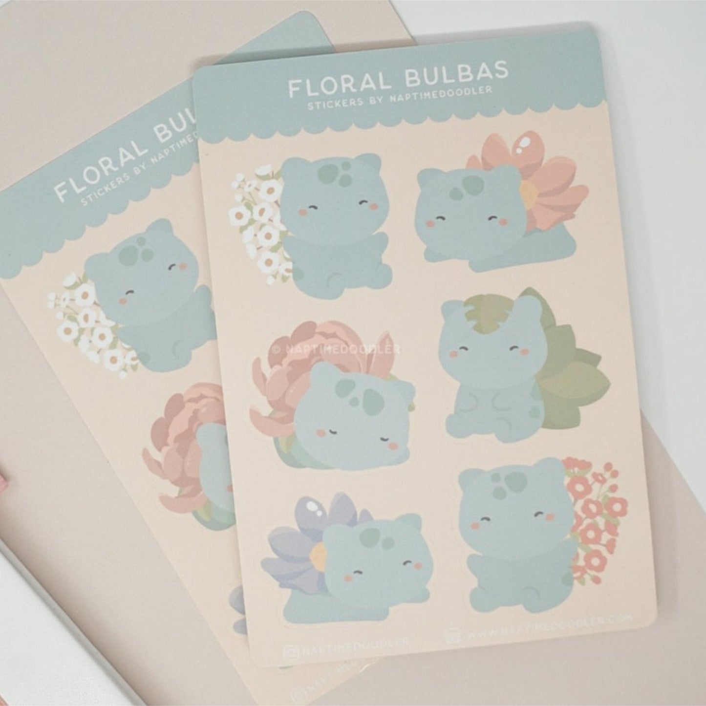 Floral Bulb Pals Sticker Sheet