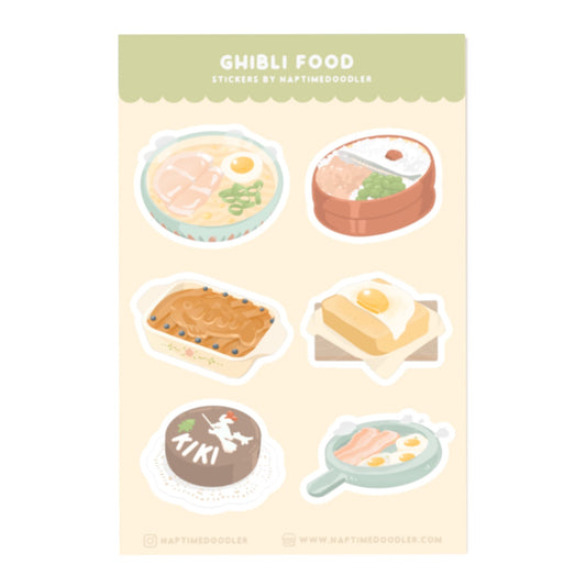 Anime Food Sticker Sheet