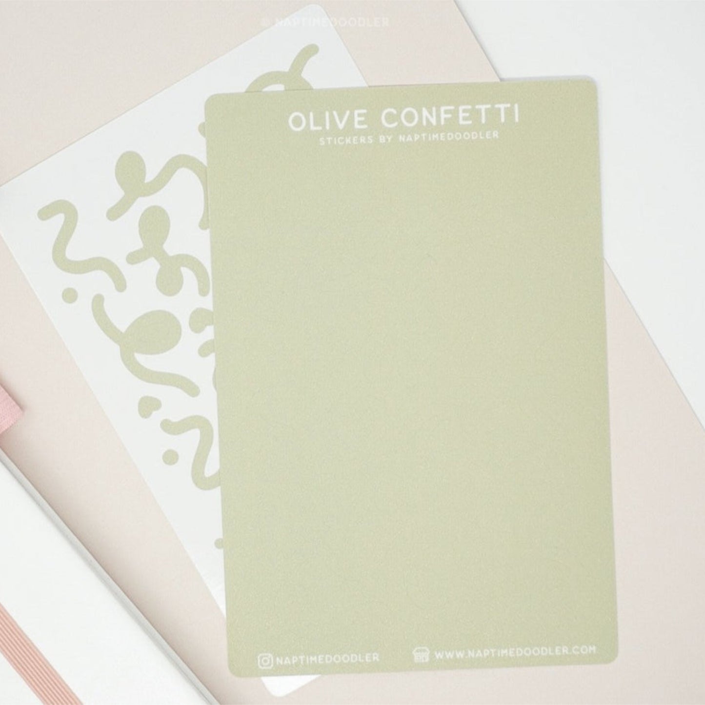 Olive Confetti Sticker Sheet (Shimmer)