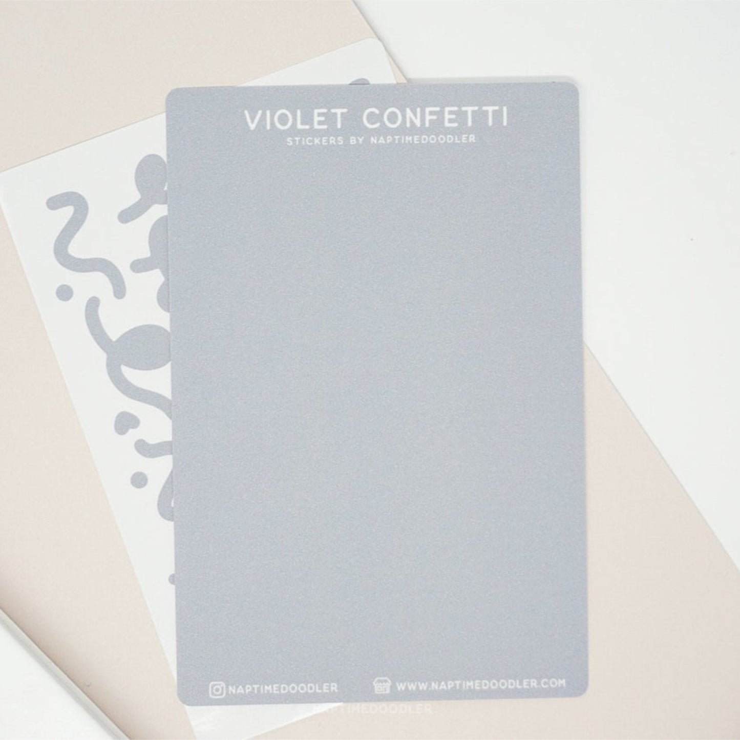 Violet Confetti Sticker Sheet (Shimmer)