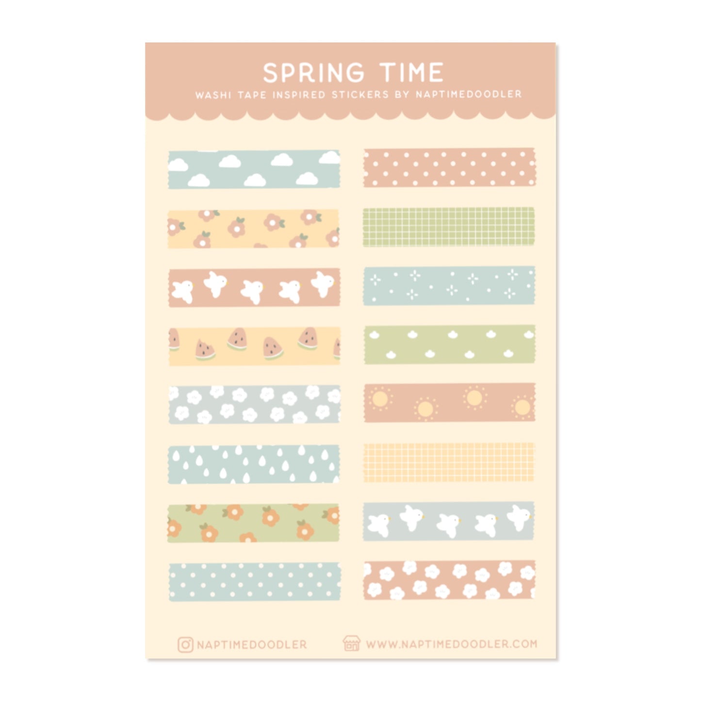 Spring Time Sticker Sheet (Shimmer)