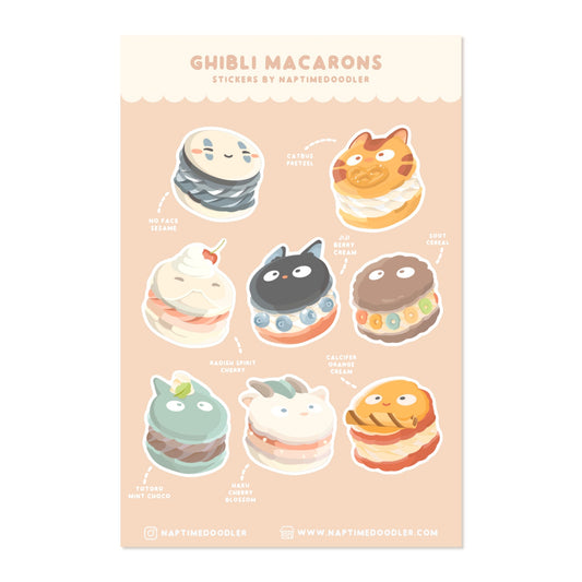 Anime Macaron Sticker Sheet