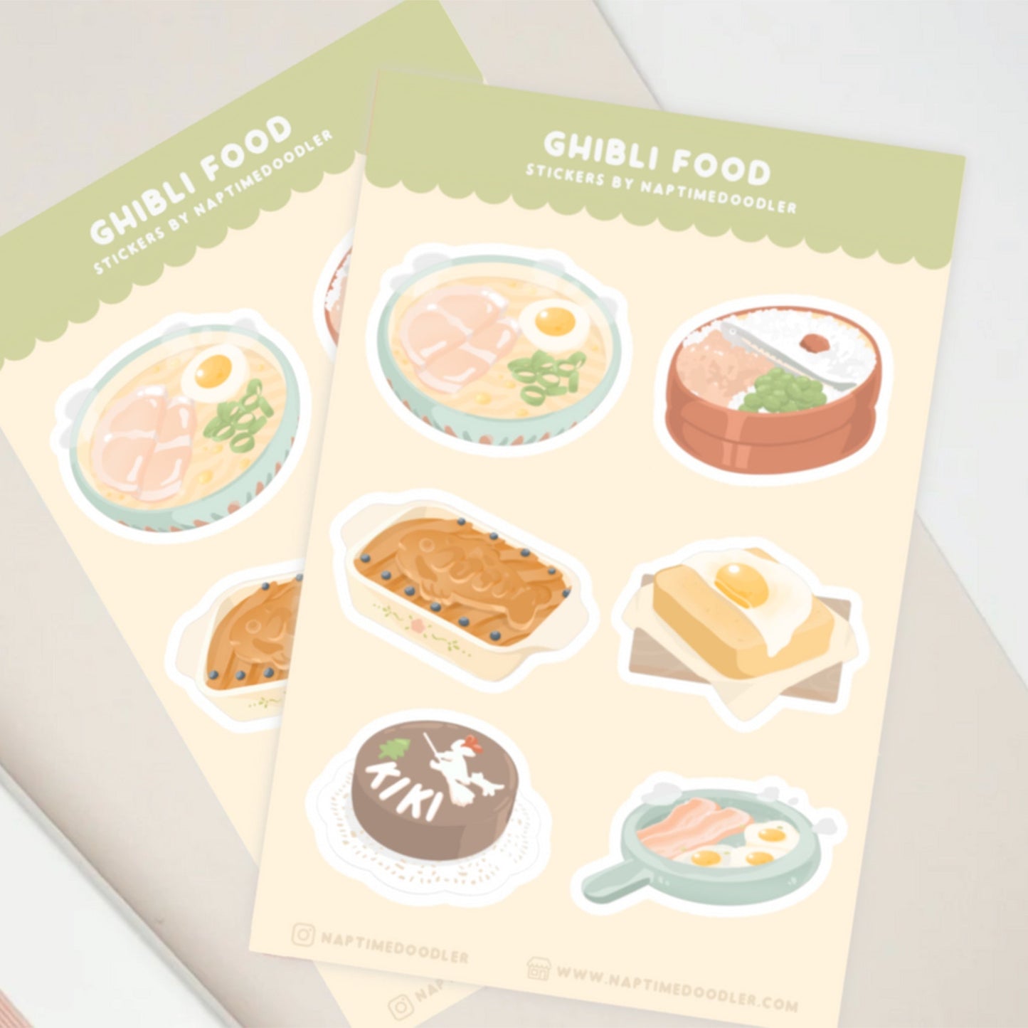 Anime Food Sticker Sheet