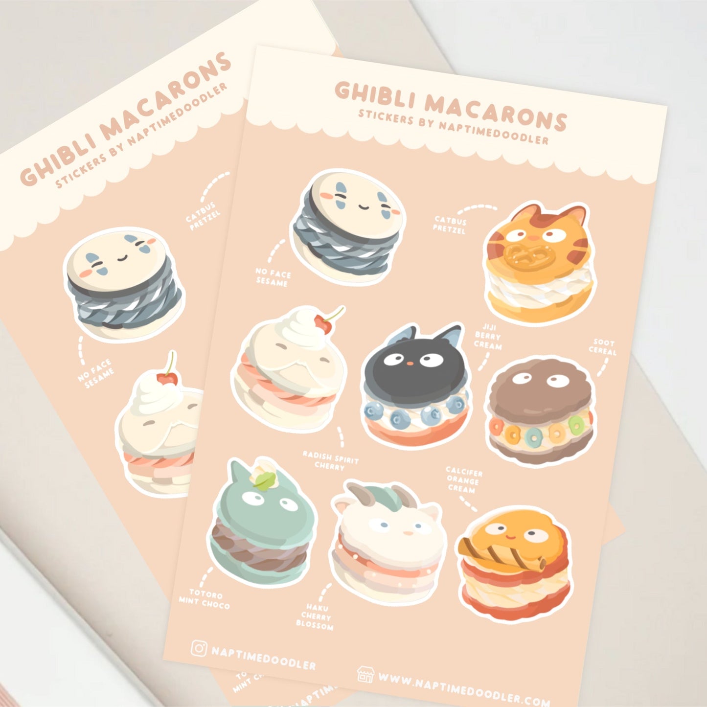 Anime Macaron Sticker Sheet