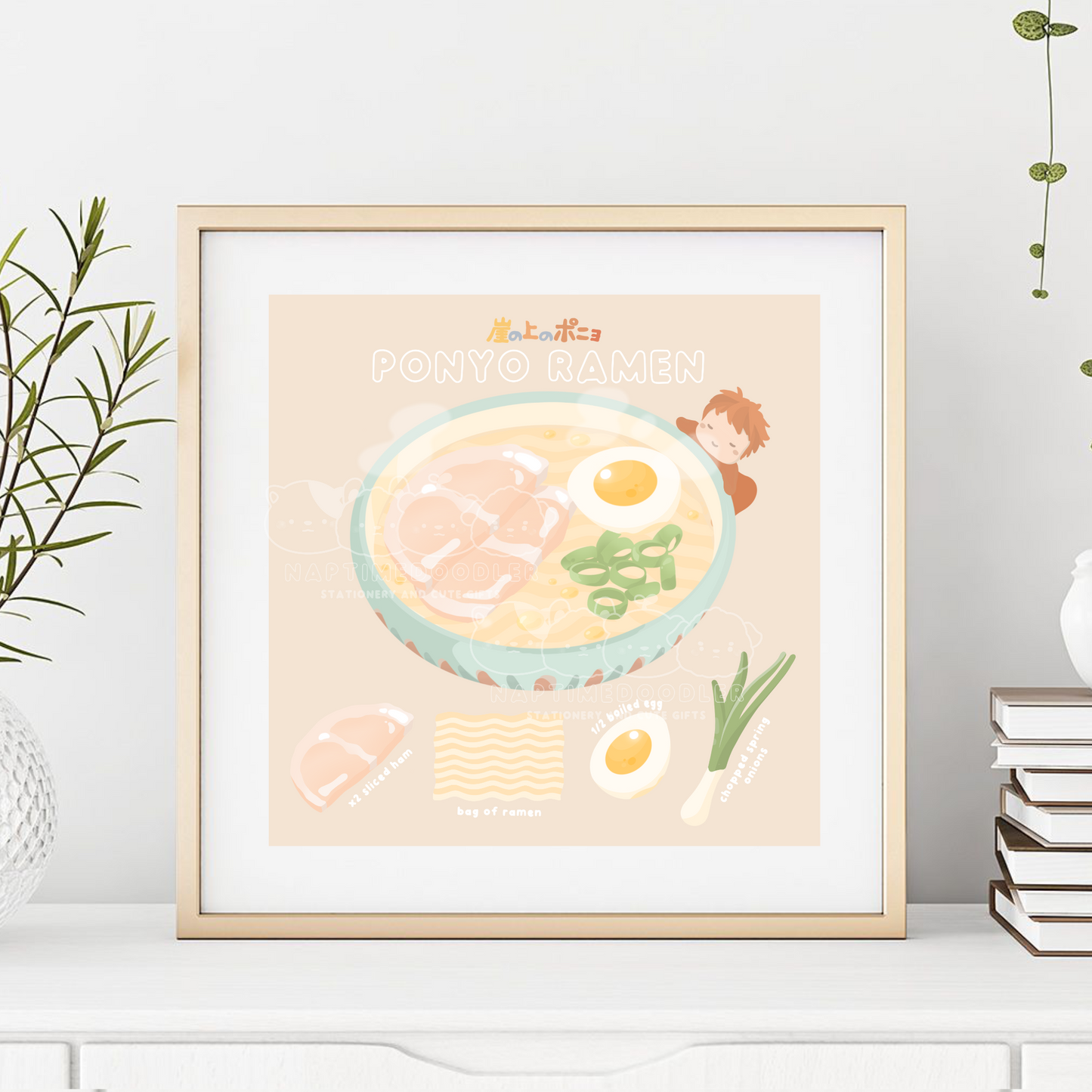 Goldfish Ramen Art Print (5 x 5)