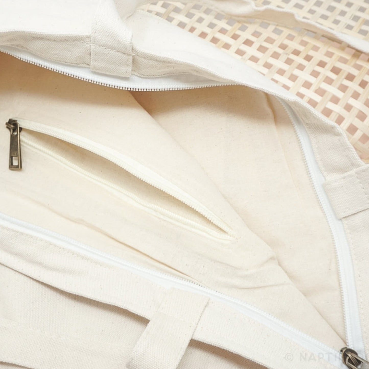 Cotton Canvas Zipped Tote Bags