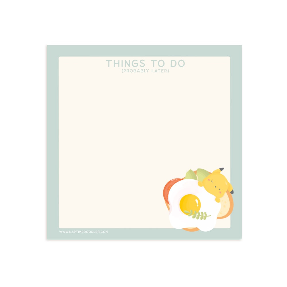 Avocado Toast Memo Pad