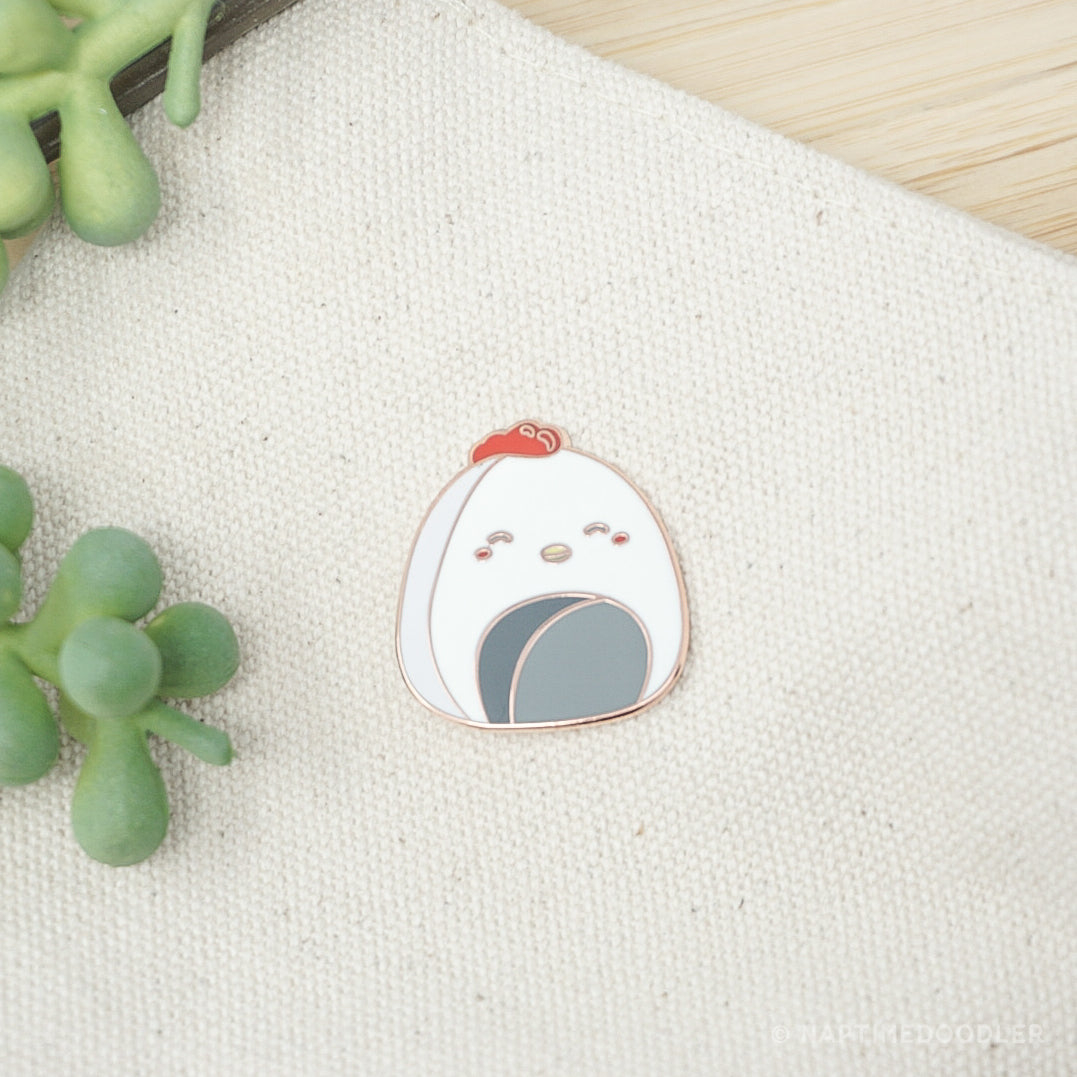 Chicken Onigiri (Rice Ball) Enamel Pin