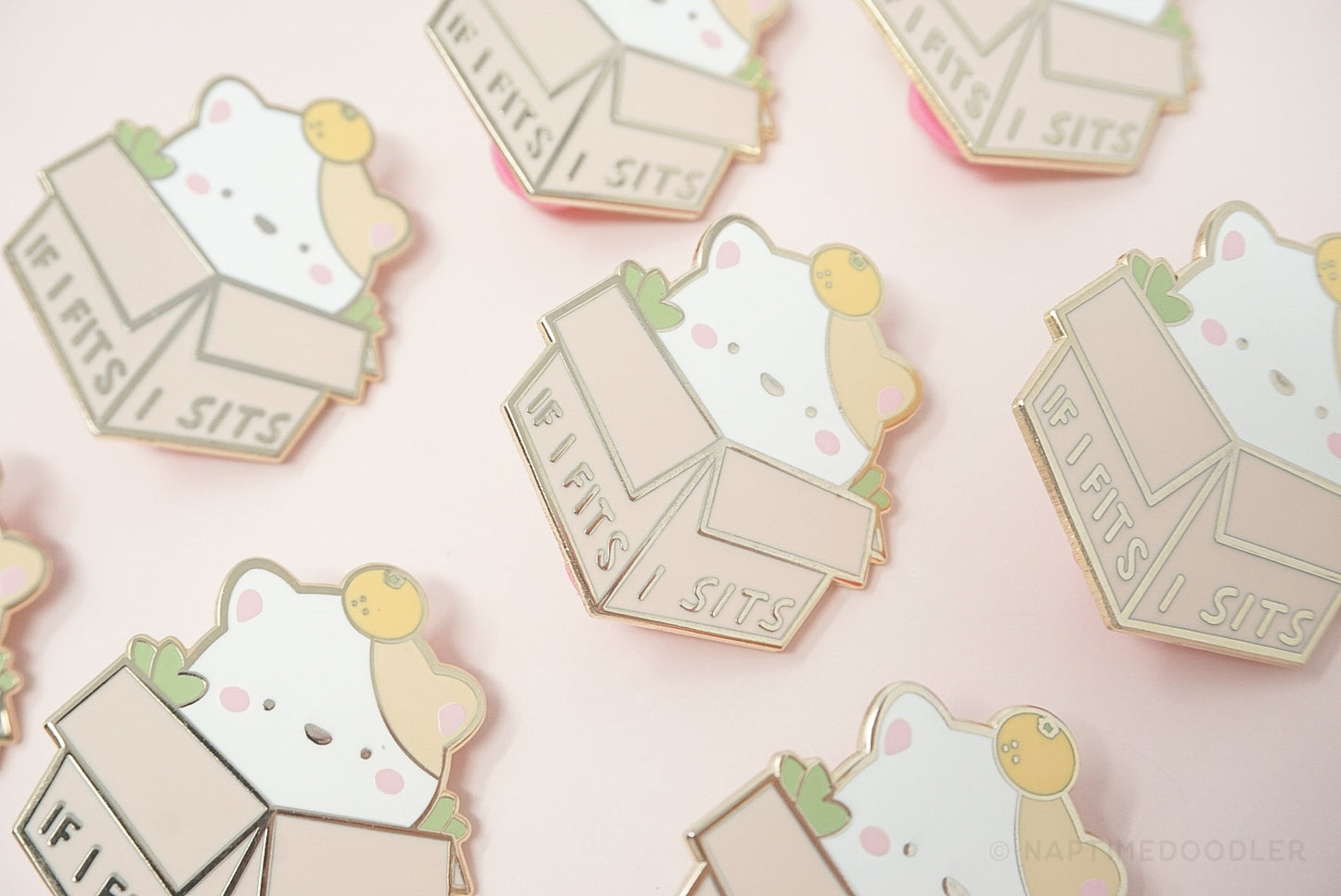 If It Fits, I Sits Catsu Enamel Pin