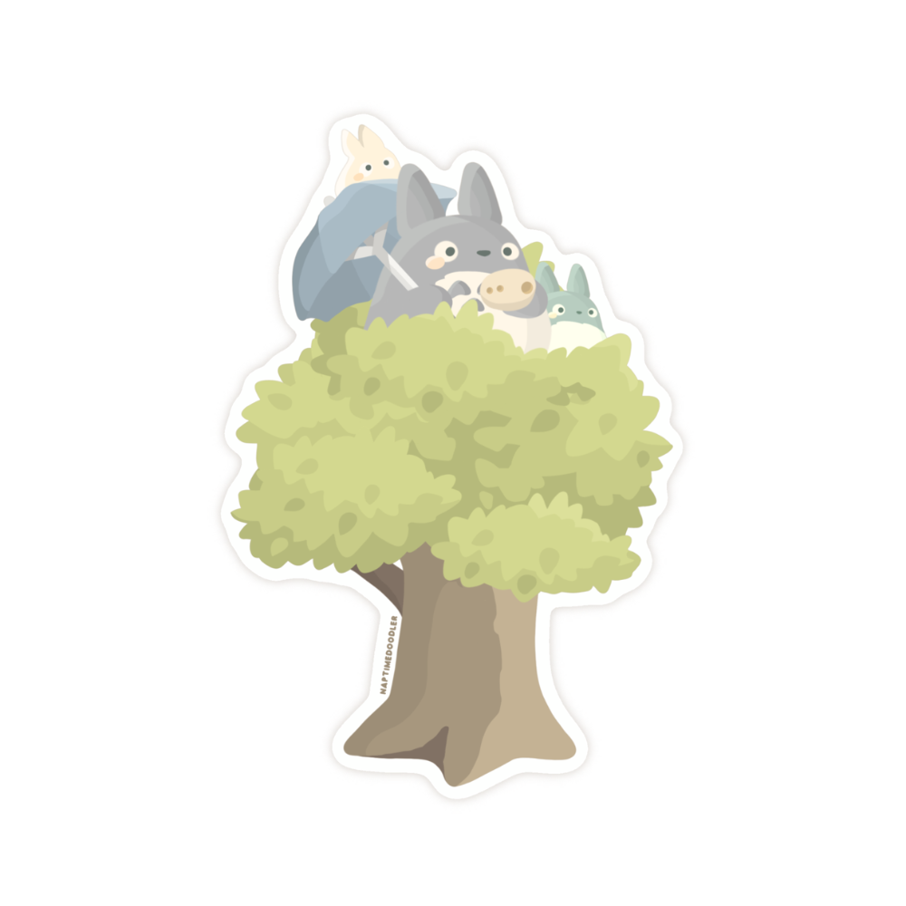 Neighbor Tree Pals Trimmed Sticker