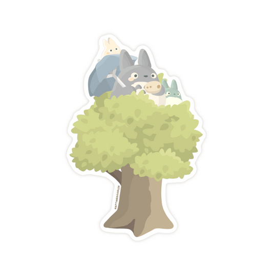 Neighbor Tree Pals Trimmed Sticker