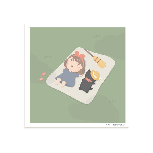 Lazy Day Witch Sticker