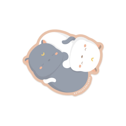 Yin Yang Cats Sticker