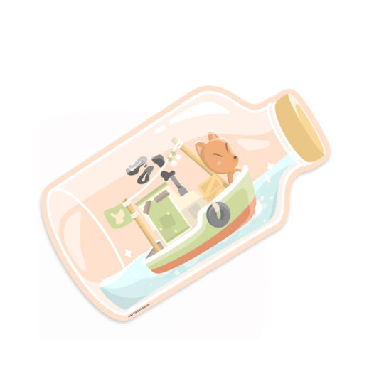 Red Fox Sailing Sticker