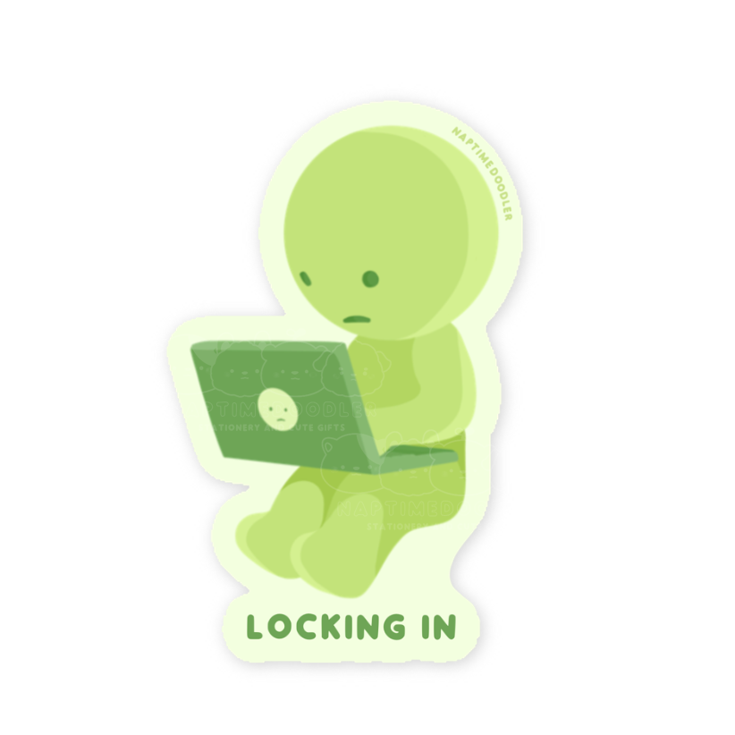 Locking In Sticker