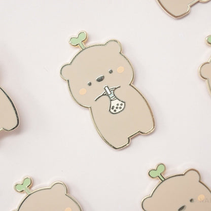 Boba Loving Sprout Enamel Pin