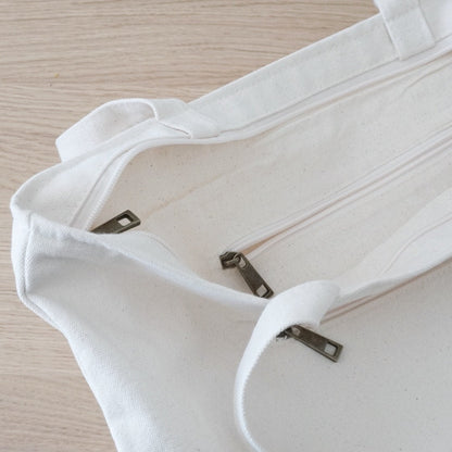 Natural Neighbor Pals Canvas Zipped Tote Bag