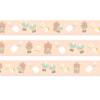Boba Bear Washi Tape - Pink