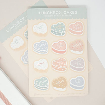 Lunchbox Cakes Sticker Sheet