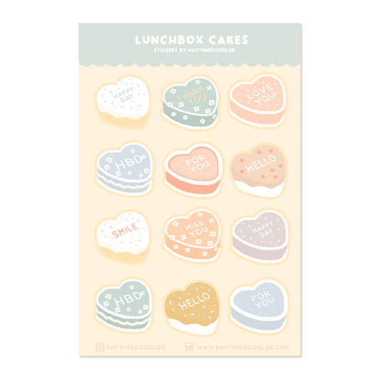 Lunchbox Cakes Sticker Sheet