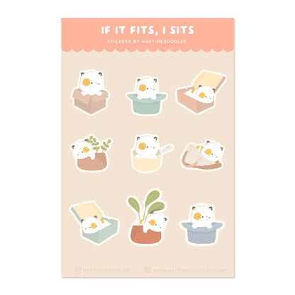 If It Fits, I Sits Sticker Sheet