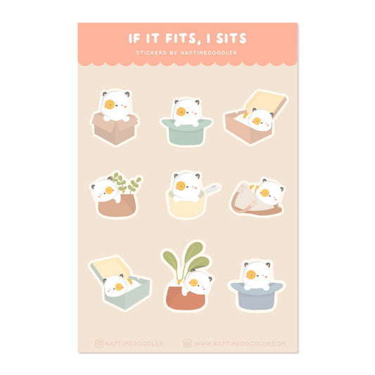 If It Fits, I Sits Sticker Sheet