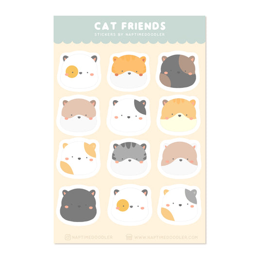 Cat Friends Sticker Sheet