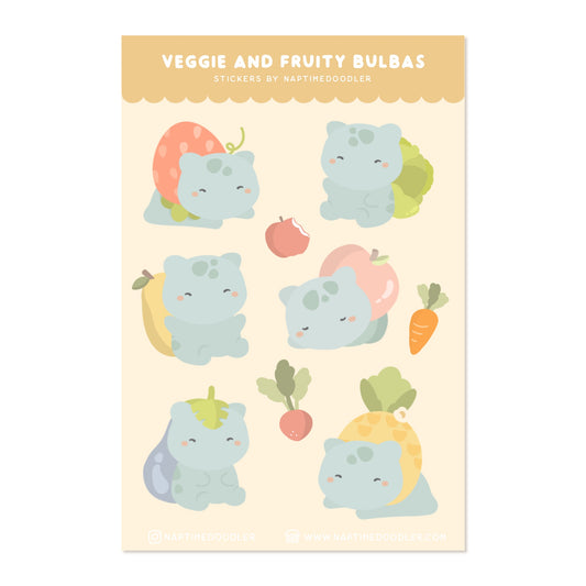 Veggie and Fruity Bulb Pals Sticker Sheet