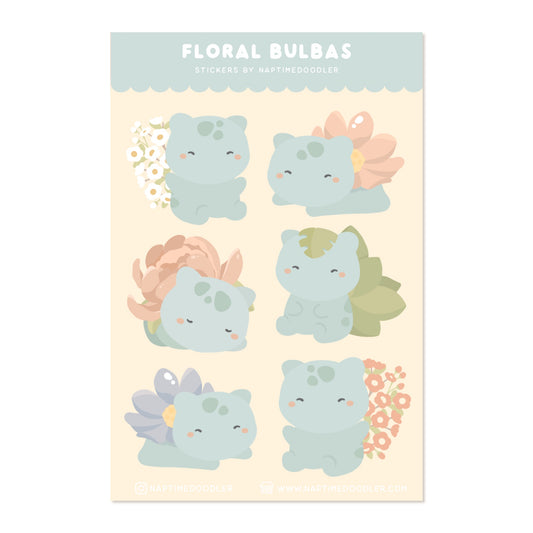 Floral Bulb Pals Sticker Sheet