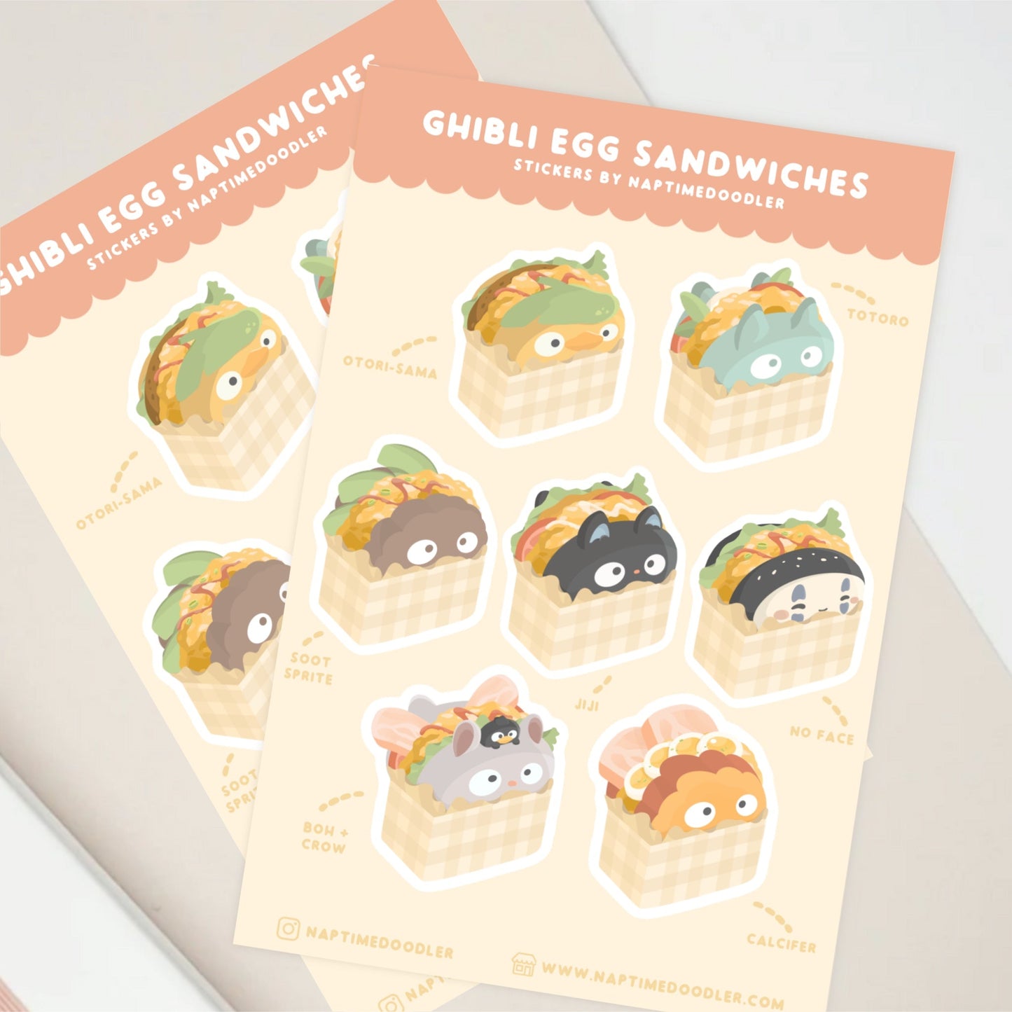 Anime Egg Sandwich Sticker Sheet