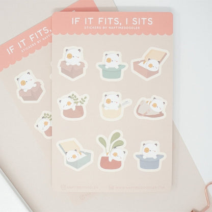 If It Fits, I Sits Sticker Sheet