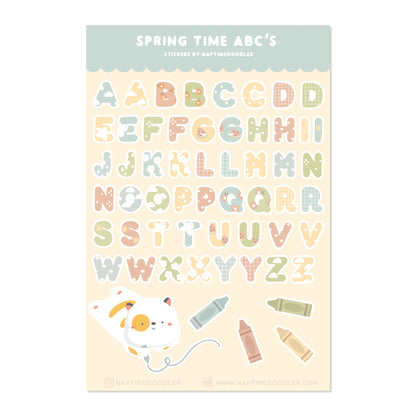 Springtime ABCs Sticker Sheet