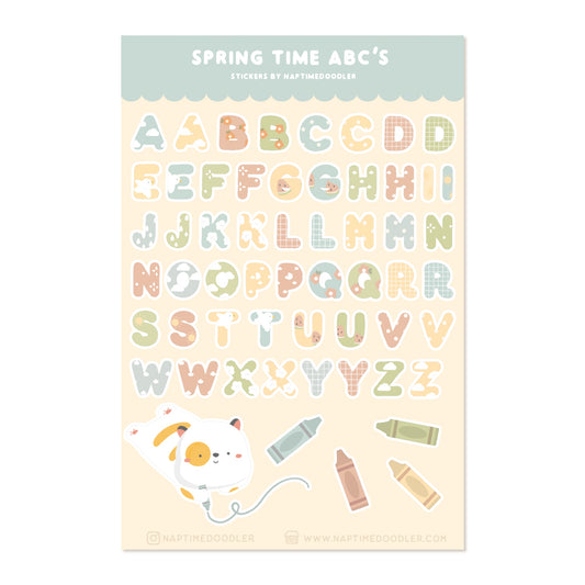 Springtime ABCs Sticker Sheet