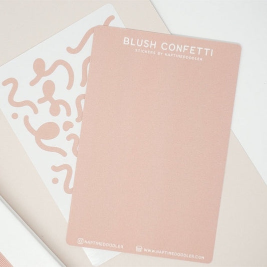 Blush Confetti Sticker Sheet (Shimmer)