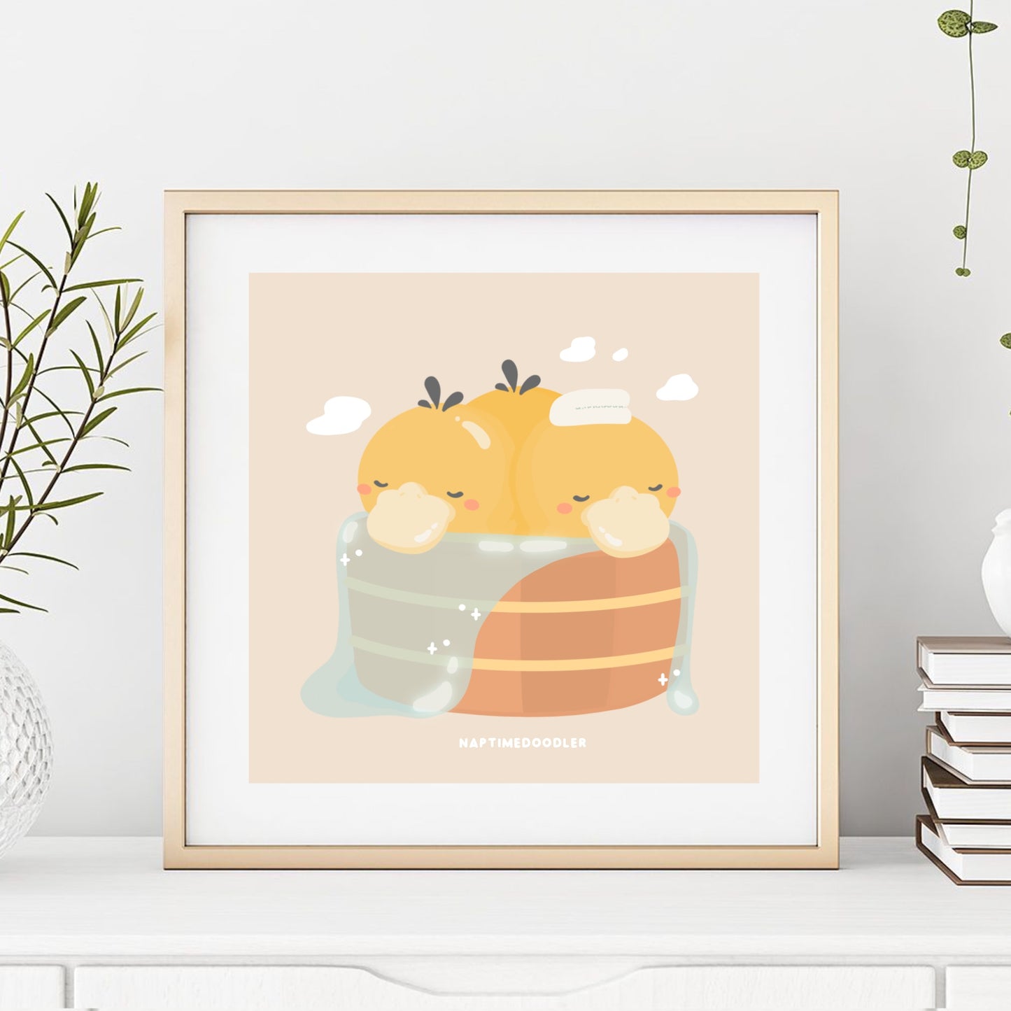 Onsen Duckies Art Print (5 x 5)