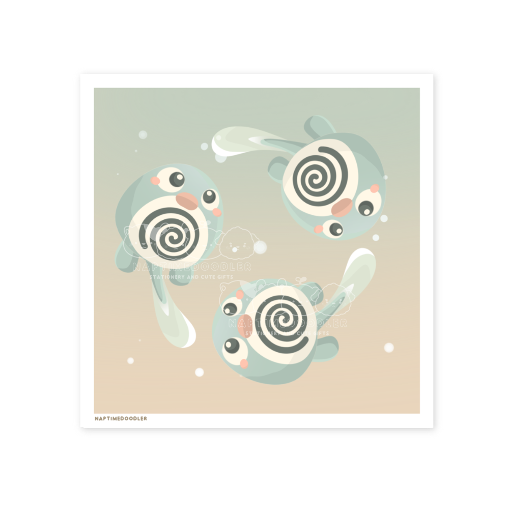 Poly Swirls Sticker