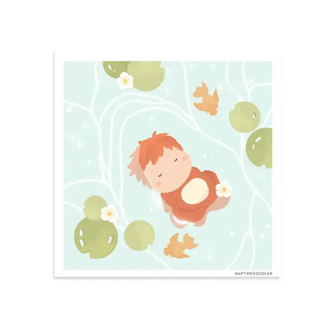 Lazy Day Goldfish Sticker