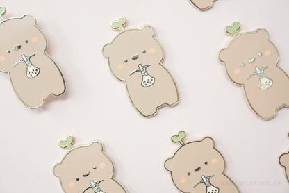 Boba Loving Sprout Enamel Pin